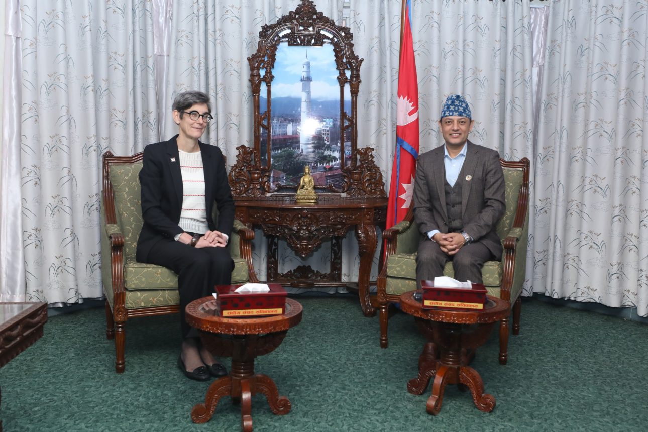 सभामुख अर्याल र स्विस राजदूतबिच शिष्टाचार भेटवार्ता